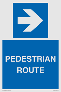 PEDESTRIAN ROUTE - right arrow